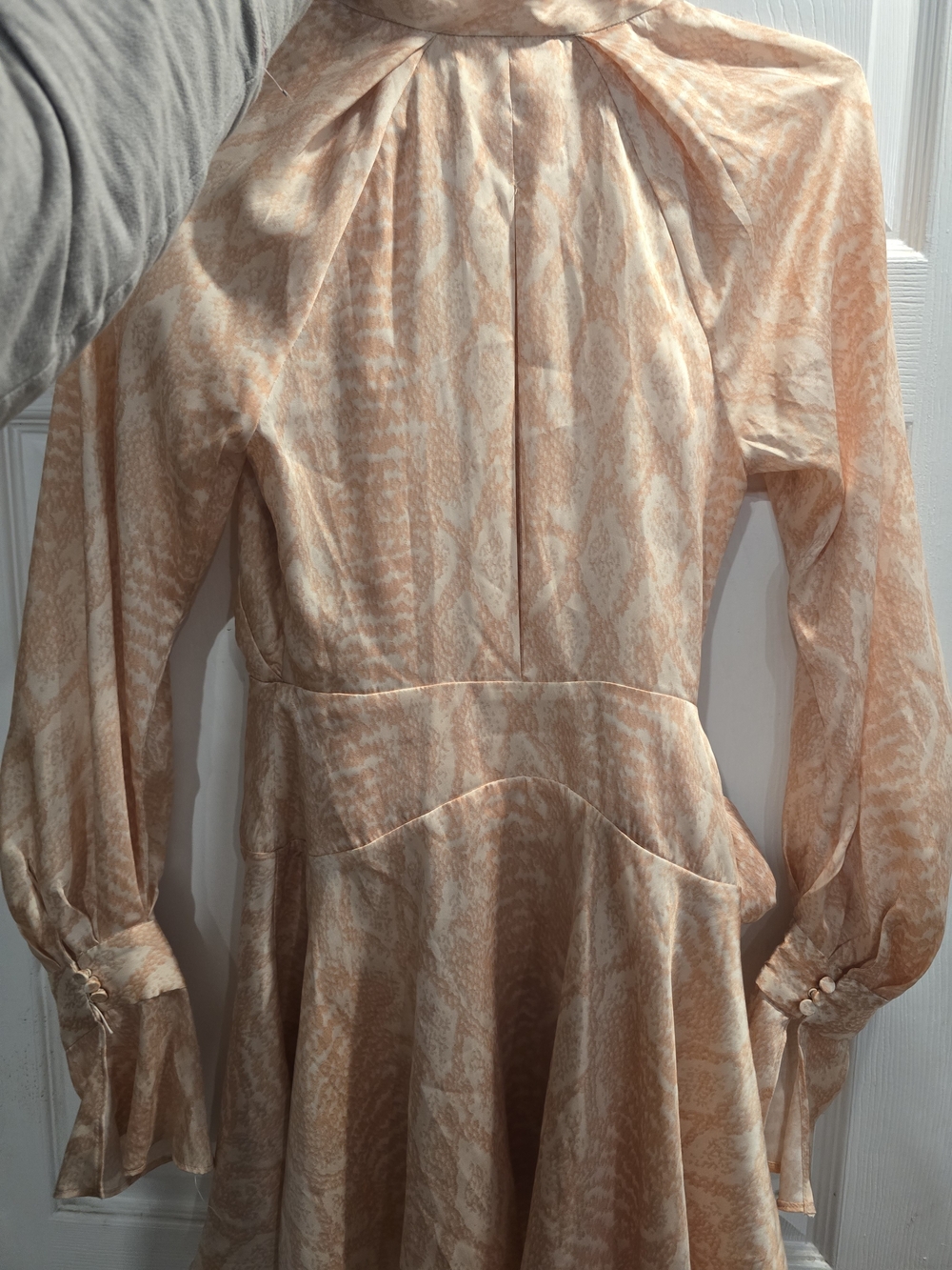 Acler Satin Jacquard Wrap Mini Dress Size 2 - Picture 7 of 7